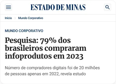 Estado de Minas: 79% dos brasileiros compraram infoprodutos em 2023